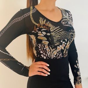 Exclusive Design Embroidery Mesh Top